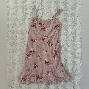 Express Mini Pink Floral Dress - Size Small